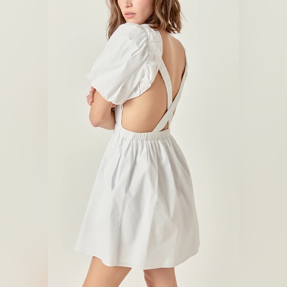 NWT- English Factory - cut out poplin mini dress - size S